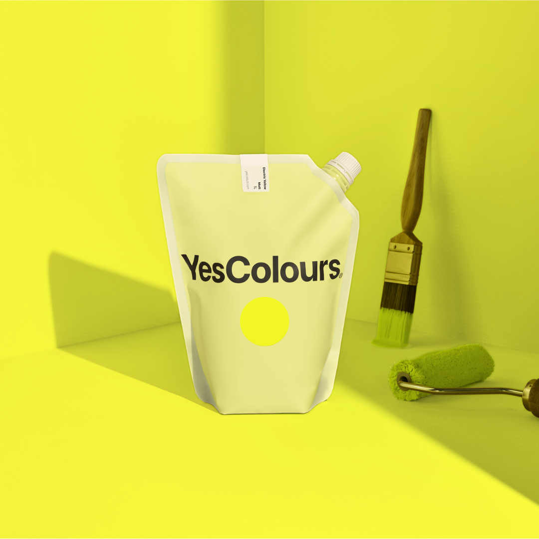 YesColours Electric Yellow matt emulsion paint