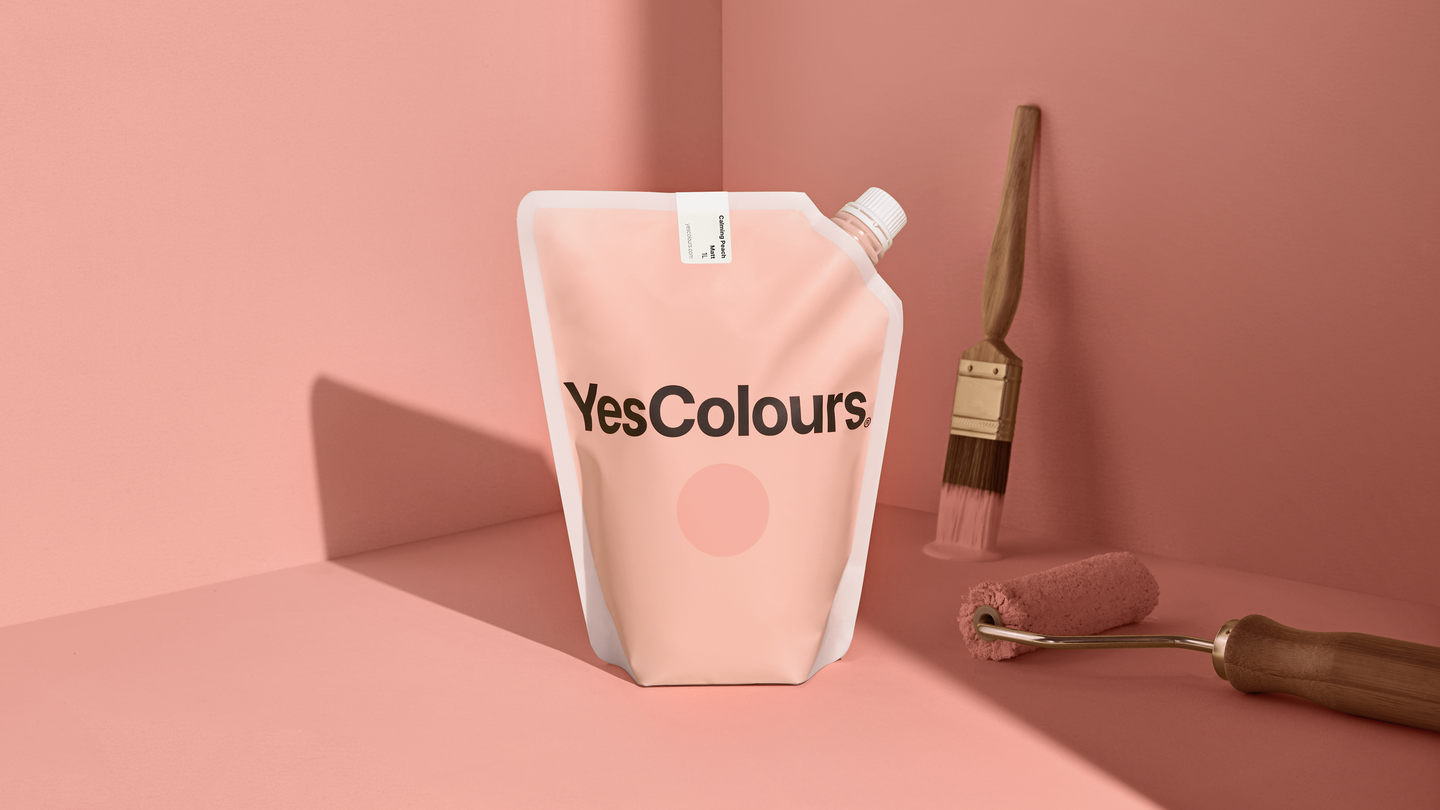 YesColours premium Calming Peach matt emulsion paint Dulux paint, Coat Paint, Lick Paint