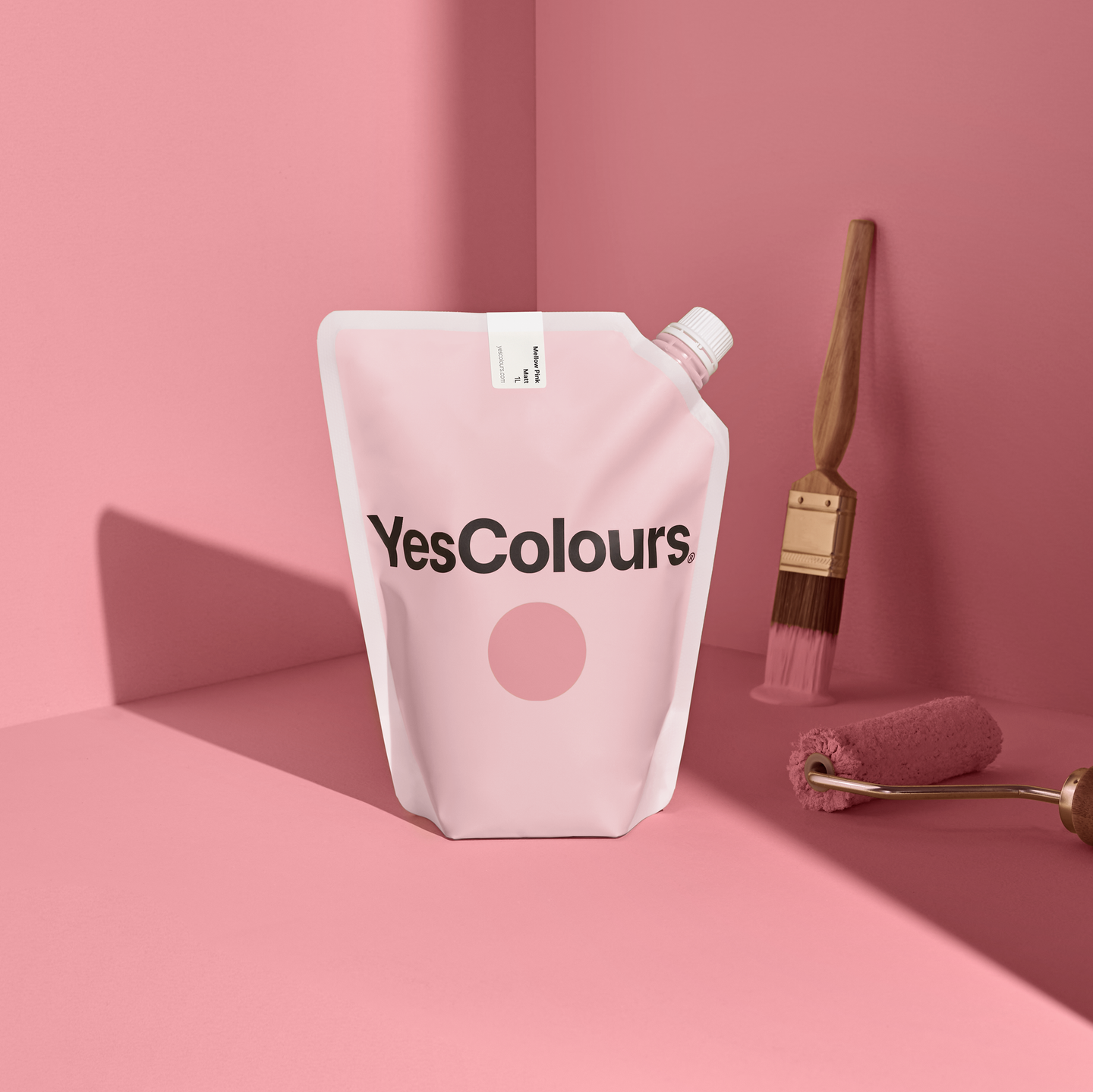 YesColours premium Mellow Pink matt emulsion paint Dulux paint, Coat Paint, Lick Paint