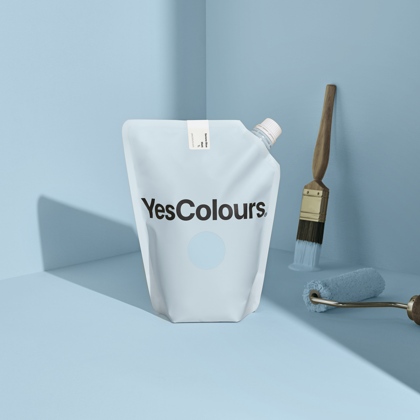 YesColours premium Serene Blue matt emulsion paint Dulux paint, Coat Paint, Lick Paint