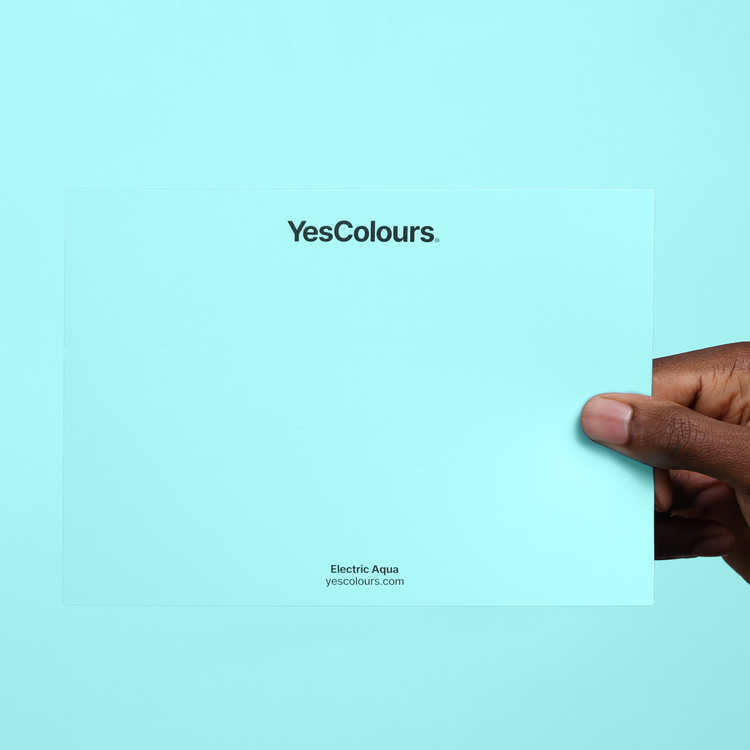 YesColours Electric Aqua paint swatch , Aqua Aqua / Teal Blue Blues Electric swatch , Lick Paint, Coat Paint, Dulux Paint Electric-Aqua-paint-swatch-YesColours-6147