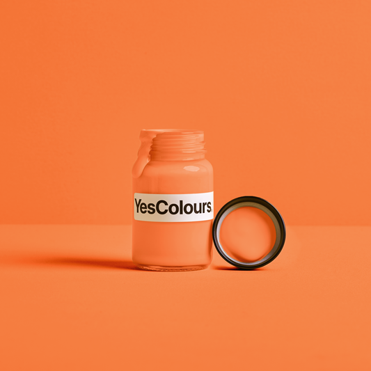 YesColours Electric Orange paint sample (matt, 60ml) , Electric Orange Oranges Peach Peach / Orange Peaches Sample , Lick Paint, Coat Paint, Dulux Paint Electric-Orange-paint-sample-matt-60ml-YesColours-3535