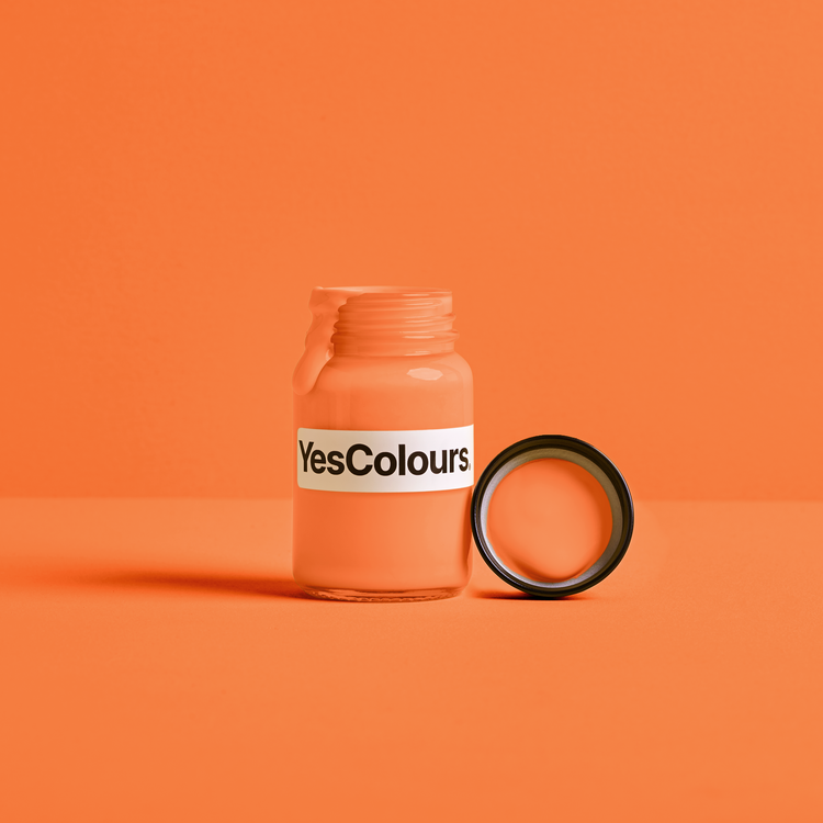 YesColours Electric Orange paint sample (matt, 60ml) , Electric Orange Oranges Peach Peach / Orange Peaches Sample , Lick Paint, Coat Paint, Dulux Paint Electric-Orange-paint-sample-matt-60ml-YesColours-3535