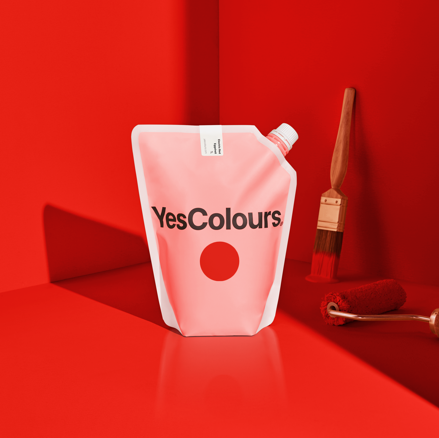 YesColours Electric Red eggshell paint , Eggshell Electric Electric Red Red Red / Pink , Lick Paint, Coat Paint, Dulux Paint Electric-Red-eggshell-paint-YesColours-1036