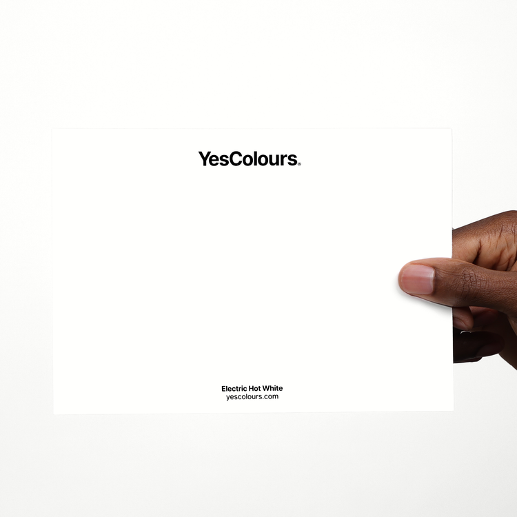 YesColours premium Electric Hot White paint swatch