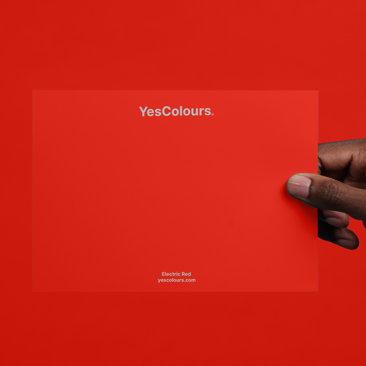 YesColours premium Electric Red paint swatch