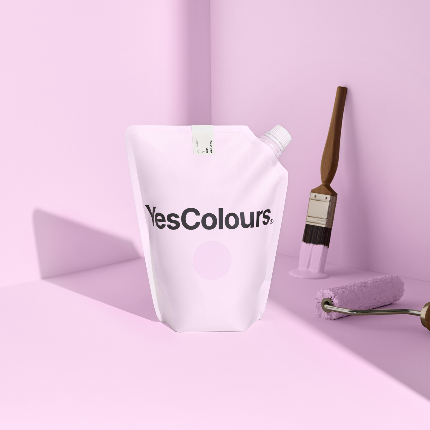 YesColours Fresh Pink matt emulsion paint , Fresh Fresh Pink Matt Emulsion Paint Pink Red / Pink , Lick Paint, Coat Paint, Dulux Paint Fresh-Pink-matt-emulsion-paint-YesColours-1486