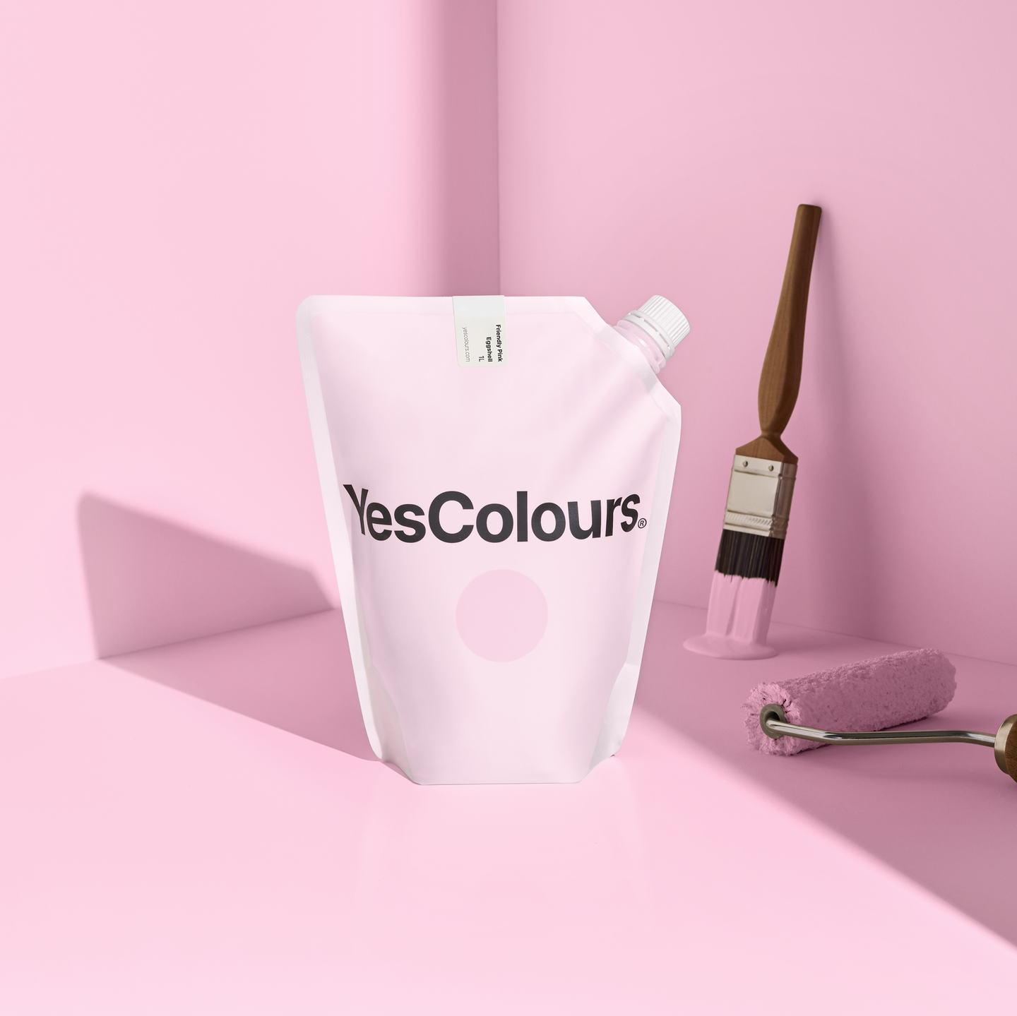 YesColours Friendly Pink eggshell paint , Eggshell Friendly Friendly Pink Pink Red / Pink , Lick Paint, Coat Paint, Dulux Paint Friendly-Pink-eggshell-paint-YesColours-5837