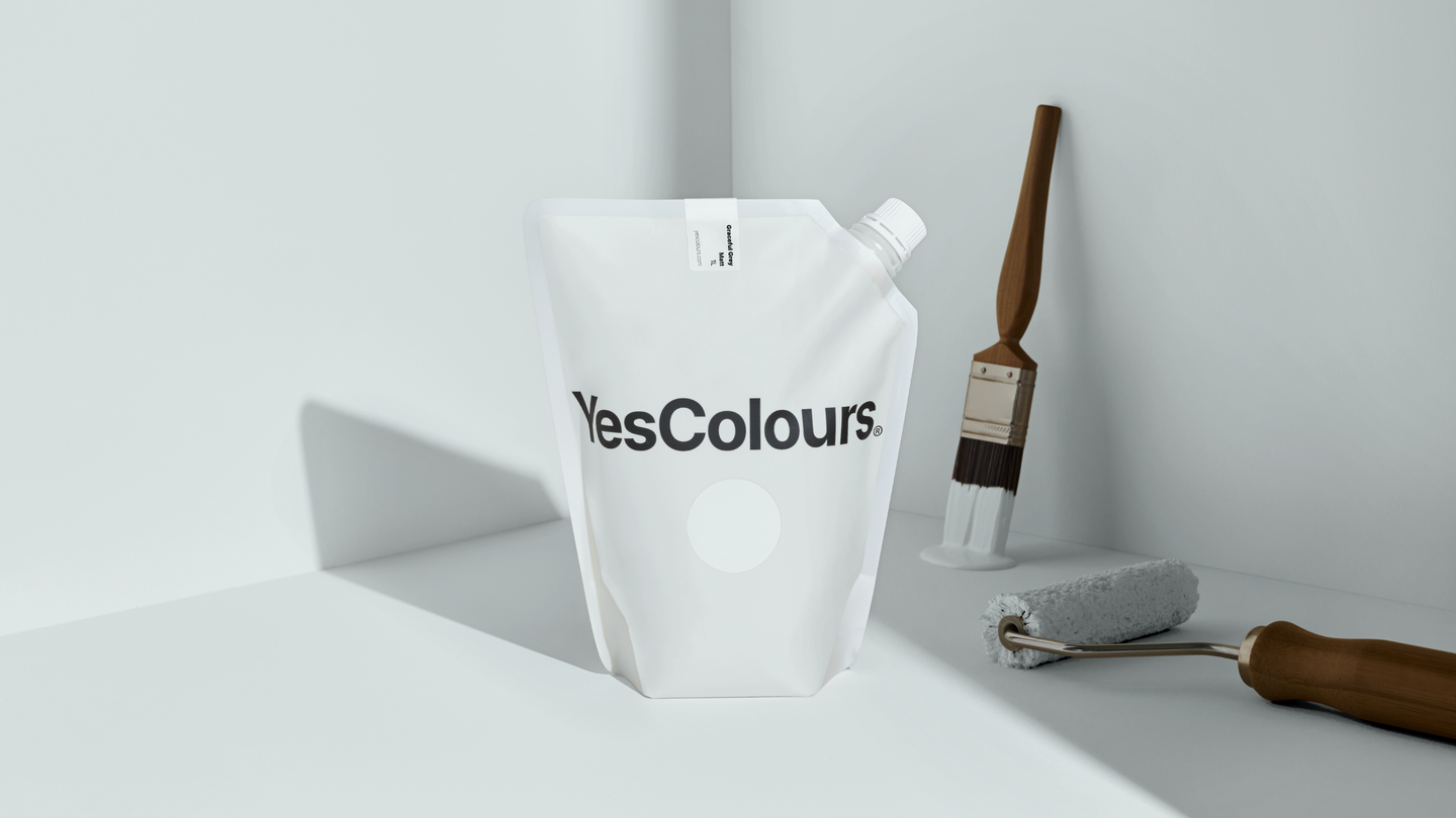 YesColours Graceful Grey matt emulsion paint , Graceful Graceful Collection Graceful Grey Grey Grey / Black Greys Matt Emulsion Neutral Neutral / White neutrals Paint , Lick Paint, Coat Paint, Dulux Paint GracefulGreypouch16x9