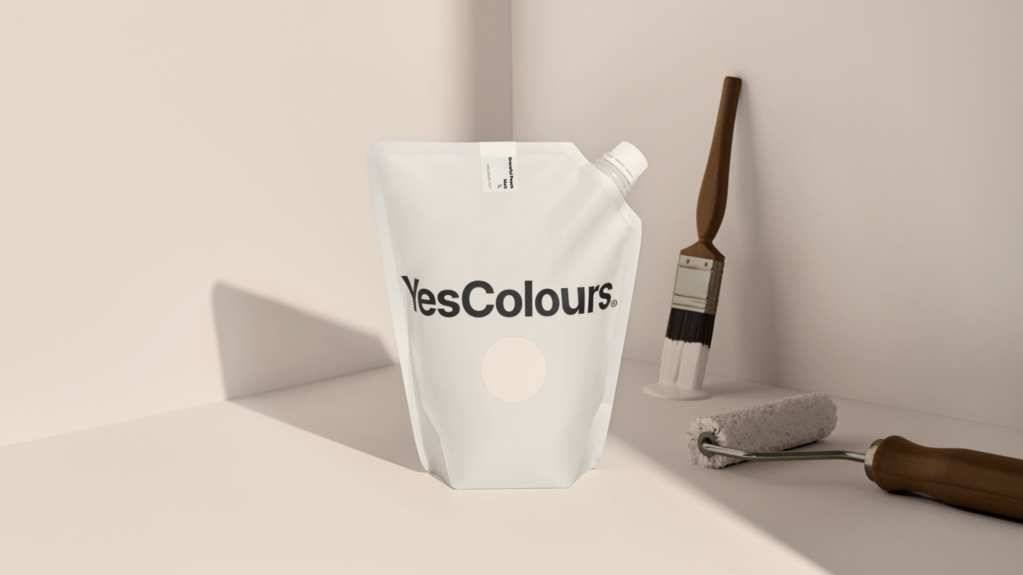 YesColours Graceful Peach matt emulsion paint , Graceful Graceful Collection Graceful Peach Matt Emulsion Neutral neutrals Paint Peach Peach / Orange Peaches Plaster , Lick Paint, Coat Paint, Dulux Paint GracefulPeachpouch16x9