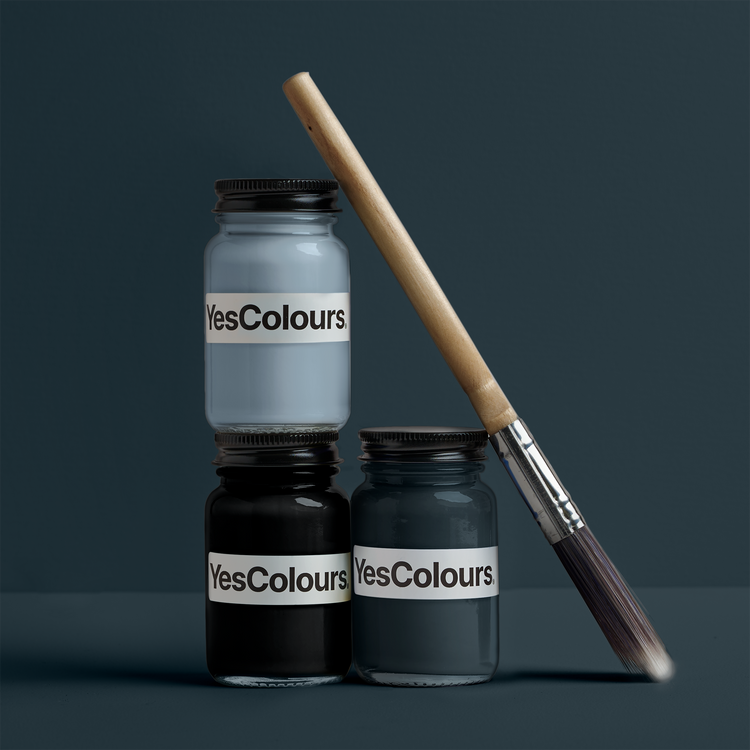 YesColours premium Black / Grey paint sample bundle Dulux, Coat Paint, Lick Paint, Edward Bulmer