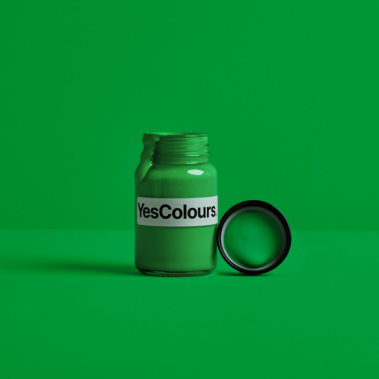 YesColours Iconic Green sample (matt, 60ml) , Emerald Green Greens Iconic Iconic Collection Iconic Green Paint Sample , Lick Paint, Coat Paint, Dulux Paint IconicGreensamplepot1_1