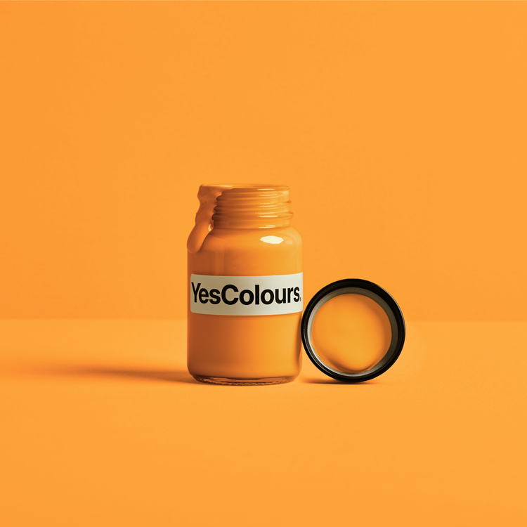 YesColours Iconic Orange sample (matt, 60ml) , Iconic Iconic Collection Iconic Orange Mango Marigold Orange Oranges Paint Peach / Orange Sample , Lick Paint, Coat Paint, Dulux Paint IconicOrangesamplepot1_1