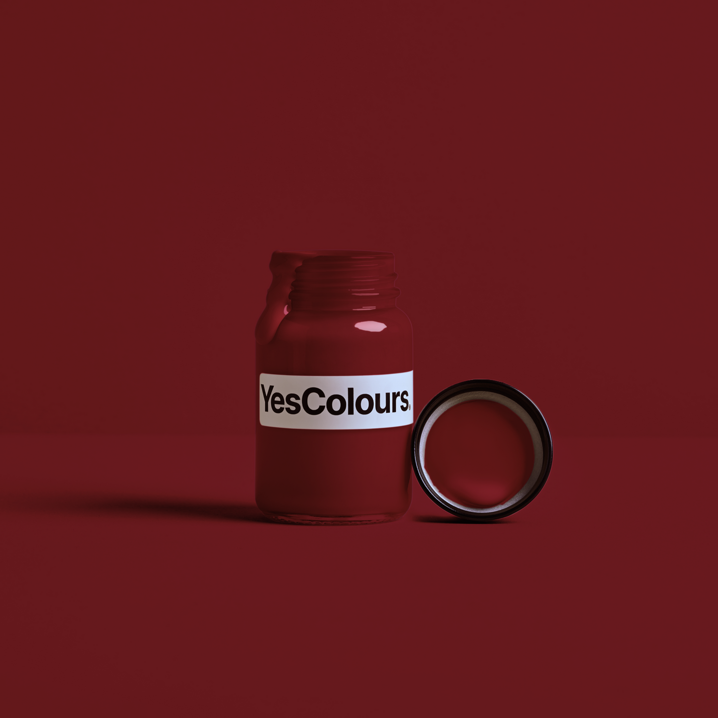 YesColours Iconic Red sample (matt, 60ml) , Burgundy Cherry Red Iconic Iconic Collection Iconic Red Paint Red Red / Pink Reds Sample , Lick Paint, Coat Paint, Dulux Paint IconicRedsamplepot1_1_ee80ea60-f68b-4a60-9515-5b023ffff356