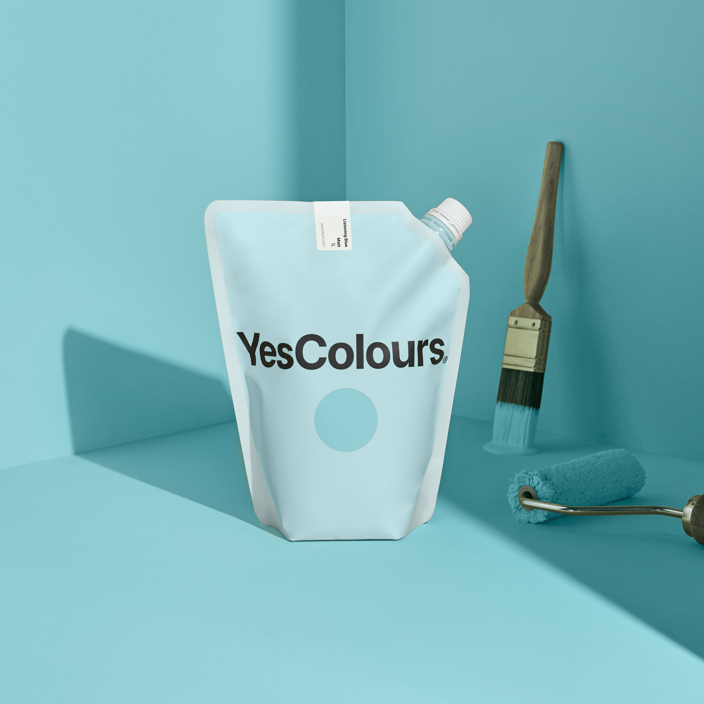 YesColours Listening Blue matt emulsion paint , Blue Blues Matt Emulsion MyColours Paint , Lick Paint, Coat Paint, Dulux Paint Listening-Blue-matt-emulsion-paint-YesColours-3146