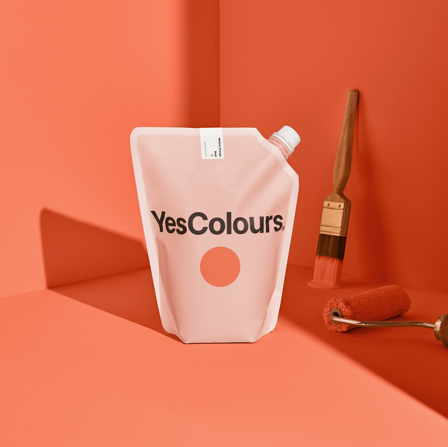 YesColours Mellow Orange matt emulsion paint , Matt Emulsion Mellow Mellow Orange Orange Oranges Paint Peach Peach / Orange Peaches , Lick Paint, Coat Paint, Dulux Paint Mellow-Orange-matt-emulsion-paint-YesColours-825