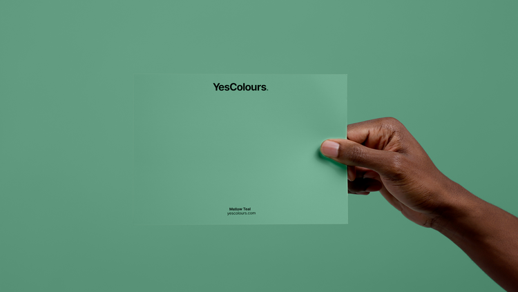 YesColours premium Mellow Teal paint swatch