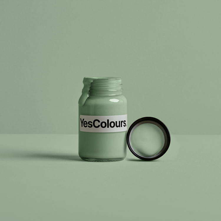 YesColours Nostalgic Green paint sample (matt, 60ml) , Green Greens Nostalgic Nostalgic collection Nostalgic Green Paint sage Sample , Lick Paint, Coat Paint, Dulux Paint NostalgicGreensamplepot1_1