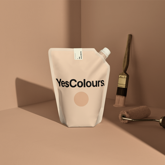 YesColours Nostalgic Peach matt emulsion paint , Bronze Brown Mocha Nostalgic Nostalgic collection Nostalgic Peach Peach Peach / Orange Peaches Plaster , Lick Paint, Coat Paint, Dulux Paint NostalgicPeachPouch1_1