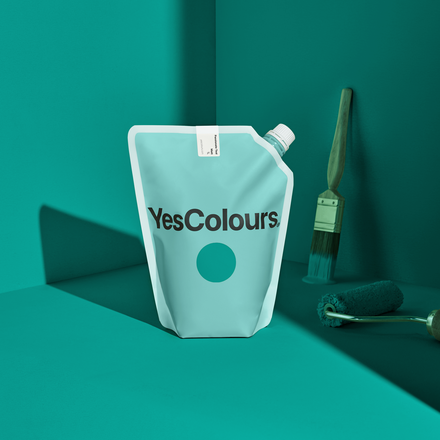 YesColours Passionate Teal matt emulsion paint , Aqua Aqua / Teal Green Greens Matt Emulsion Paint Passionate Teal , Lick Paint, Coat Paint, Dulux Paint Passionate-Teal-matt-emulsion-paint-YesColours-170