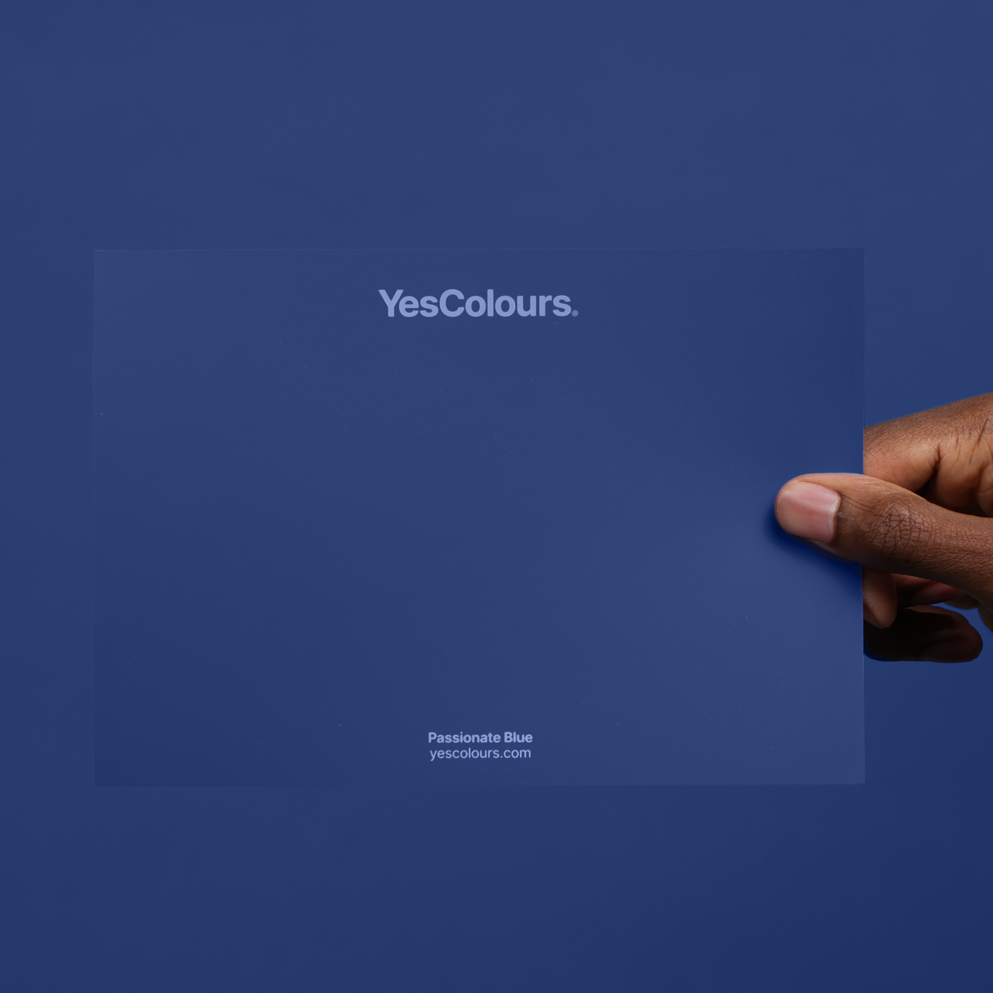 YesColours premium Passionate Blue paint swatch