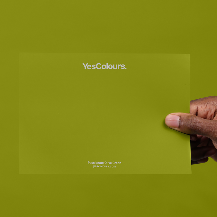 YesColours premium Passionate Olive Green paint swatch