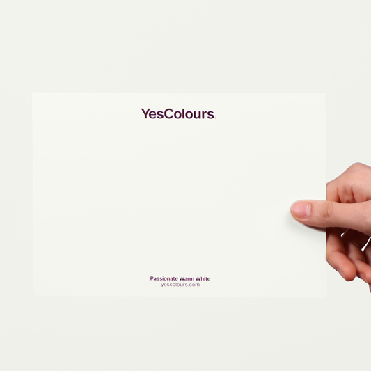 YesColours premium Passionate Warm White paint swatch