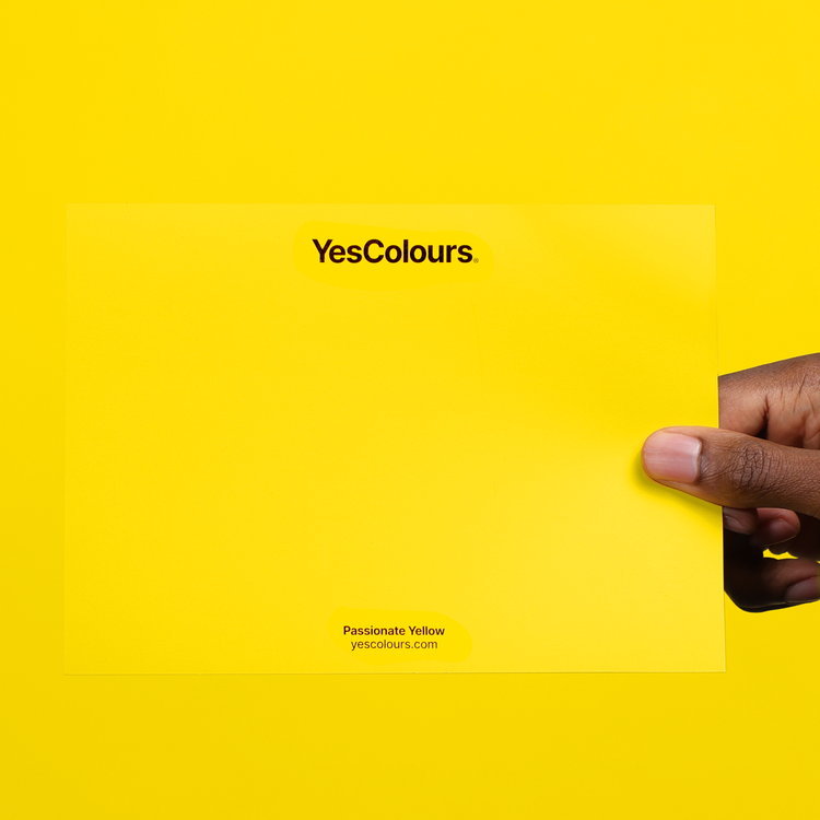 YesColours premium Passionate Yellow paint swatch