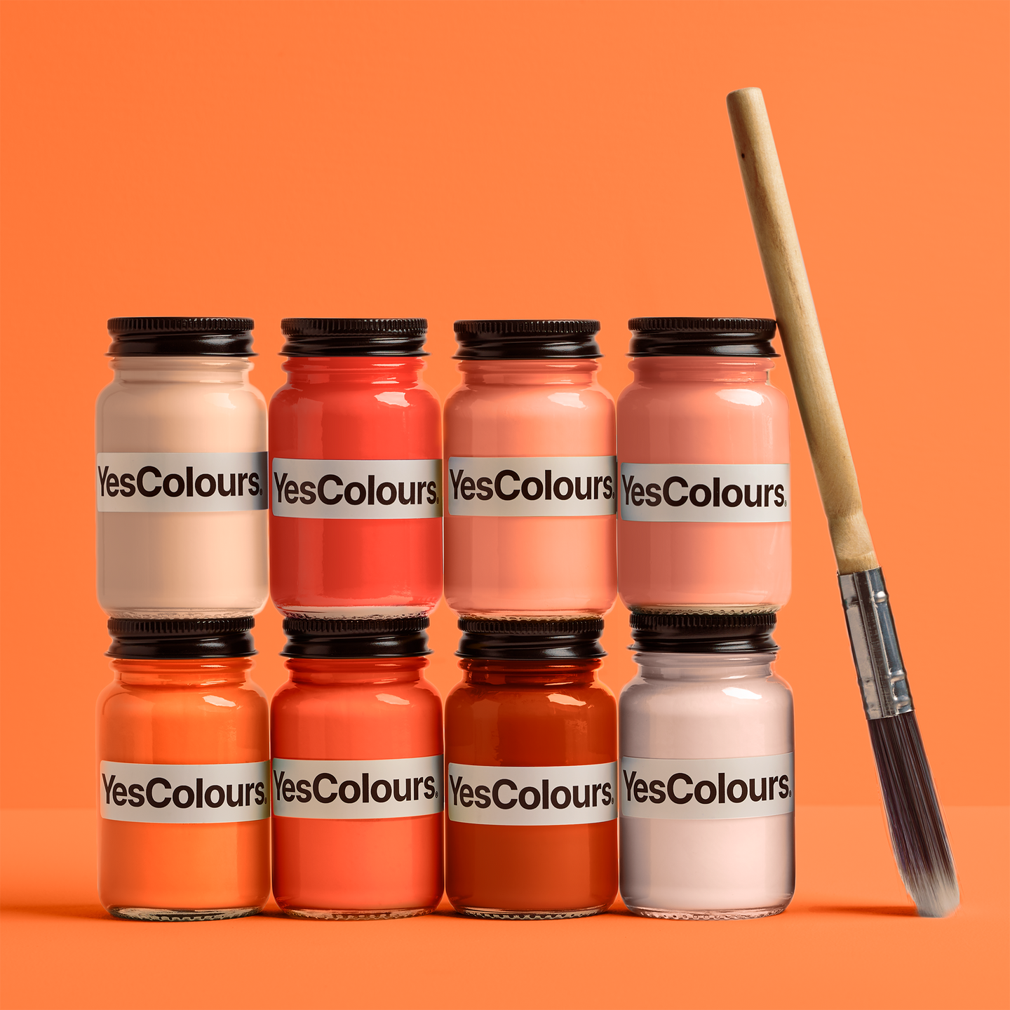 YesColours premium Peach / Orange paint sample bundle Dulux, Coat Paint, Lick Paint, Edward Bulmer