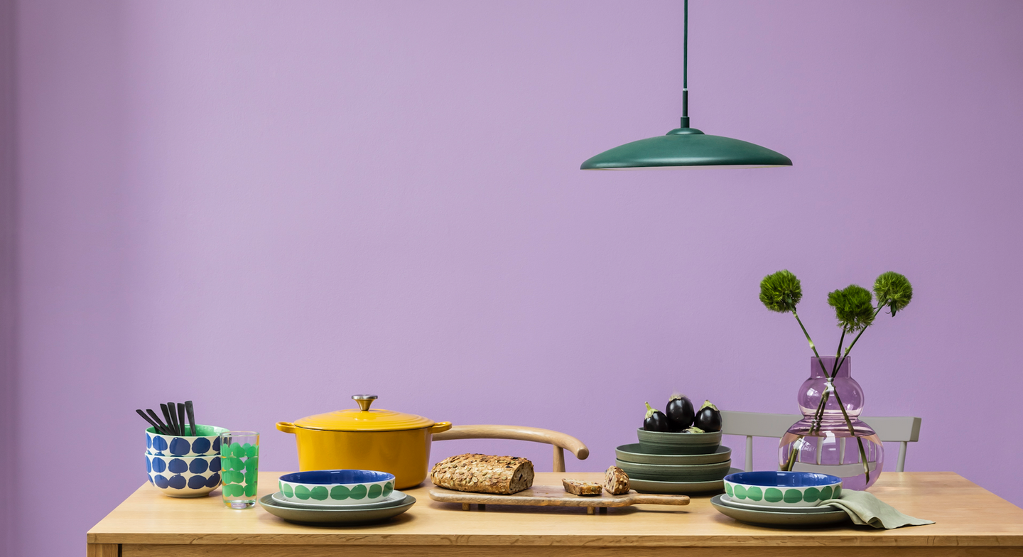 YesColours Joyful Lilac dining room paint colour