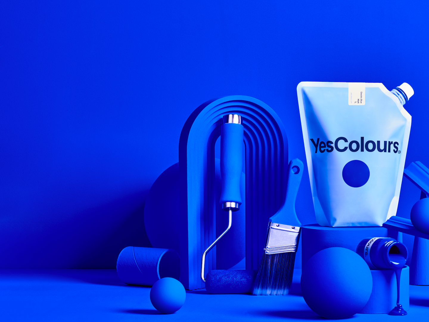 YesColours Electric Blue wall paint colour