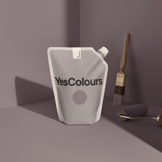 YesColours Secluded Lilac matt emulsion paint , Grey-purple Lilac Lilac / Purple Matt Emulsion Mauve Paint Purple Secluded Secluded Collection Secluded Lilac , Lick Paint, Coat Paint, Dulux Paint SecludedLilacPouch1_1