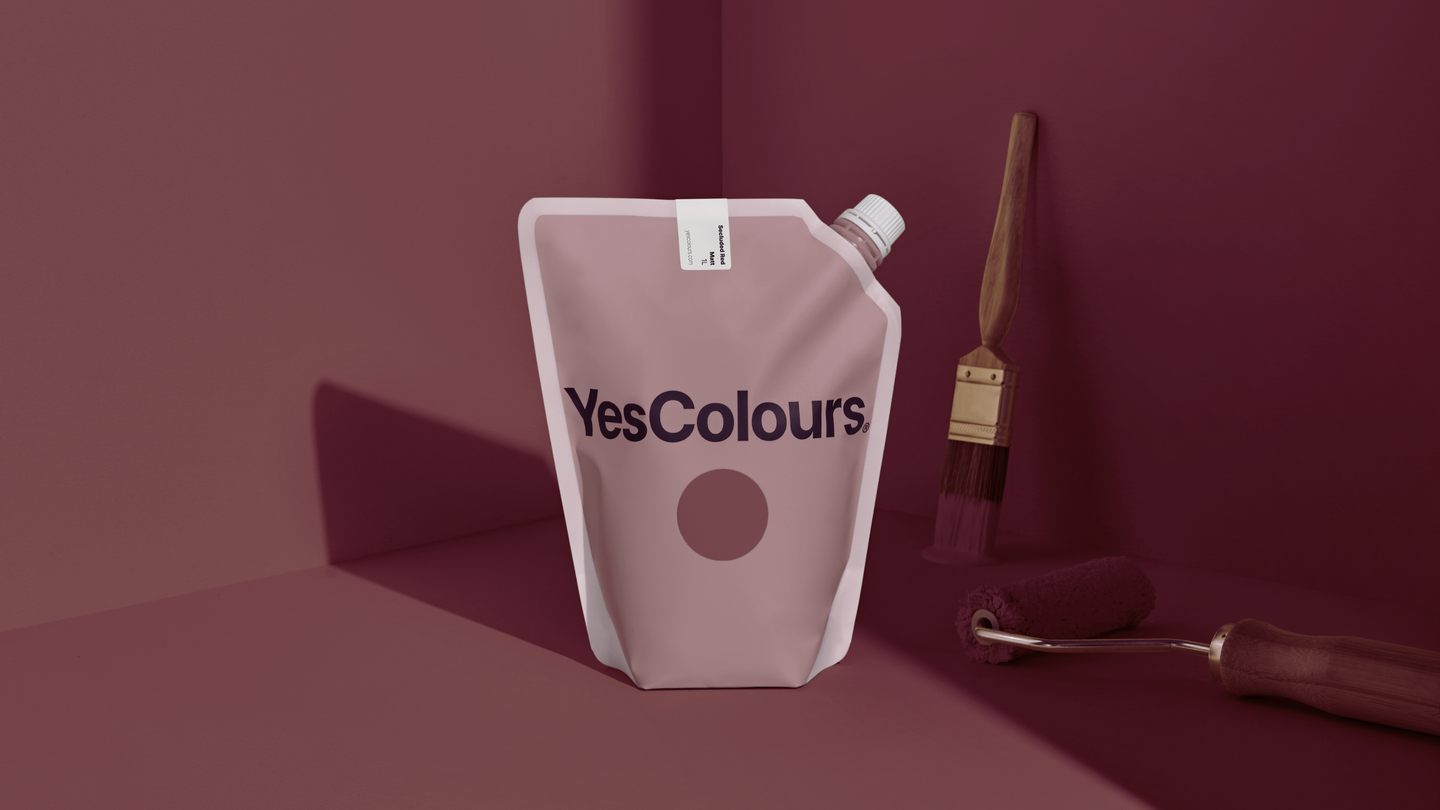 YesColours Secluded Red matt emulsion paint , Burgundy Matt Emulsion Mauve Paint Red Red / Pink Reds Secluded Secluded Collection Secluded red , Lick Paint, Coat Paint, Dulux Paint SecludedRedPouch16x9