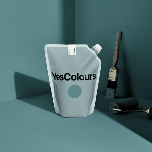 YesColours Secluded Teal matt emulsion paint , Aqua / Teal Matt Emulsion Paint Secluded Secluded Collection Secluded Teal Teal , Lick Paint, Coat Paint, Dulux Paint SecludedTealPouch1_1