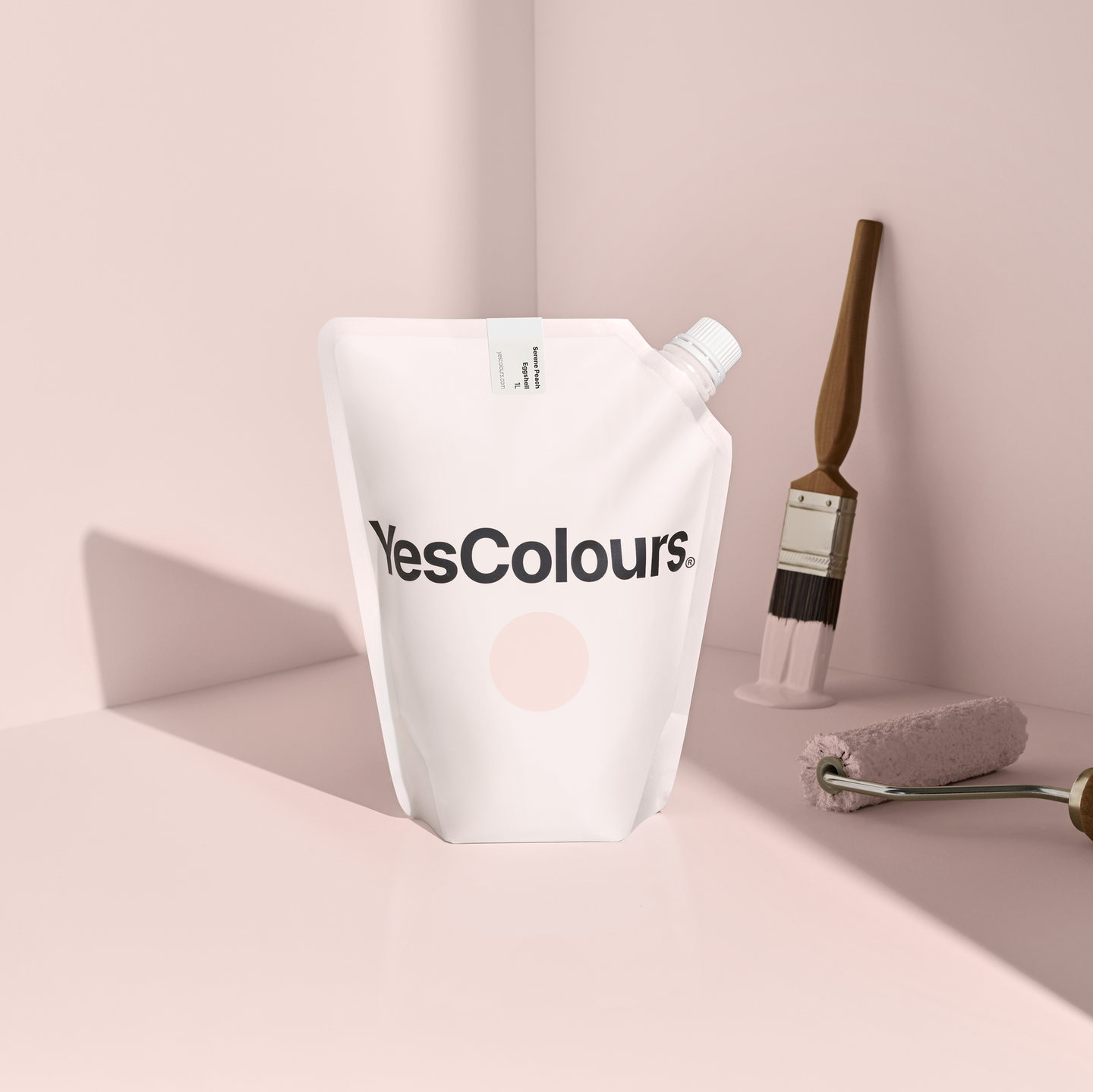 YesColours Serene Peach eggshell paint , Eggshell Peach Peach / Orange Peaches Serene Serene Peach , Lick Paint, Coat Paint, Dulux Paint