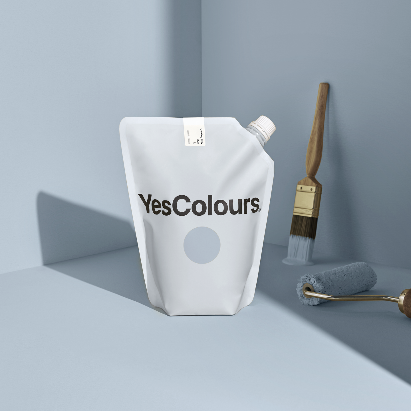 YesColours premium Calming Grey matt emulsion paint
