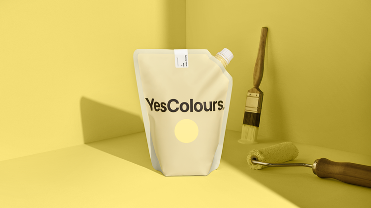 YesColours premium Calming Yellow matt emulsion paint