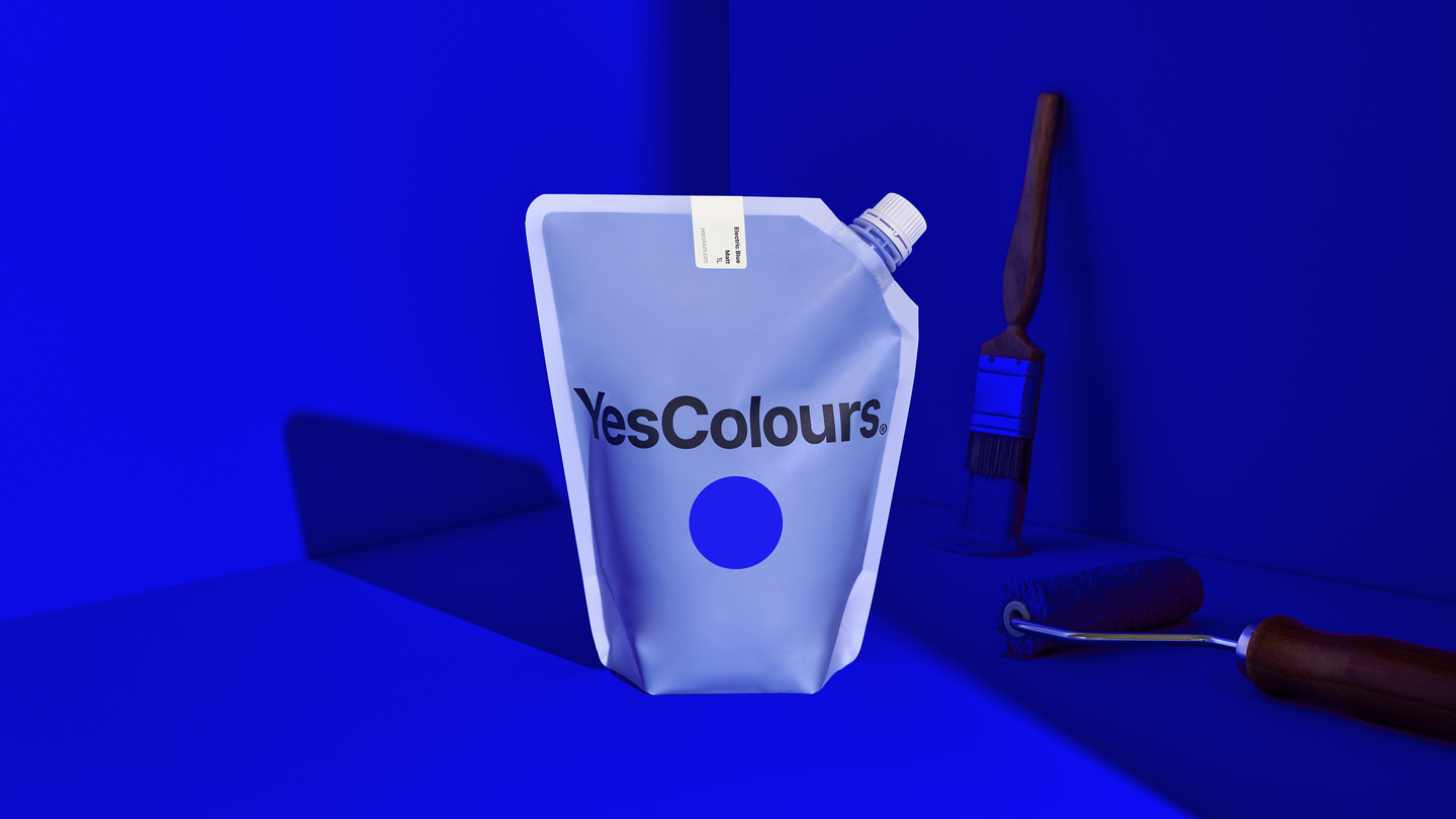 YesColours premium Electric Blue matt emulsion paint Dulux, Coat Paint, Lick Paint, Edward Bulmer