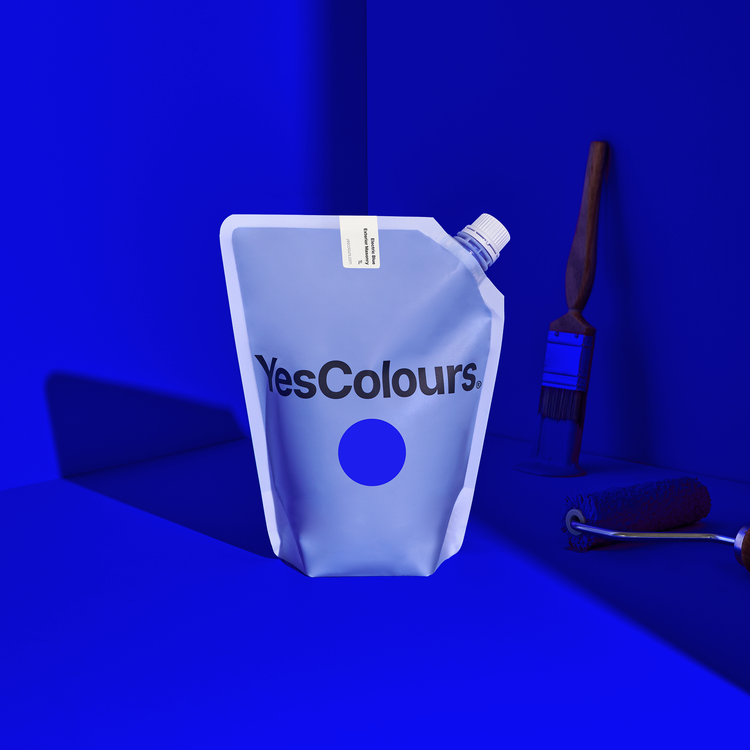 YesColours premium Electric Blue masonry paint
