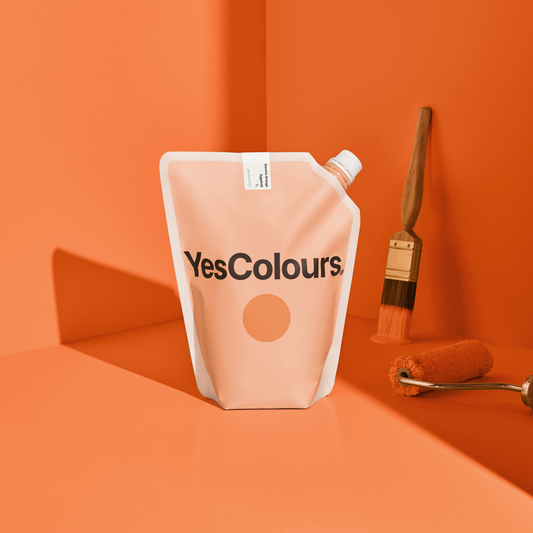 YesColours premium Electric Orange eggshell paint