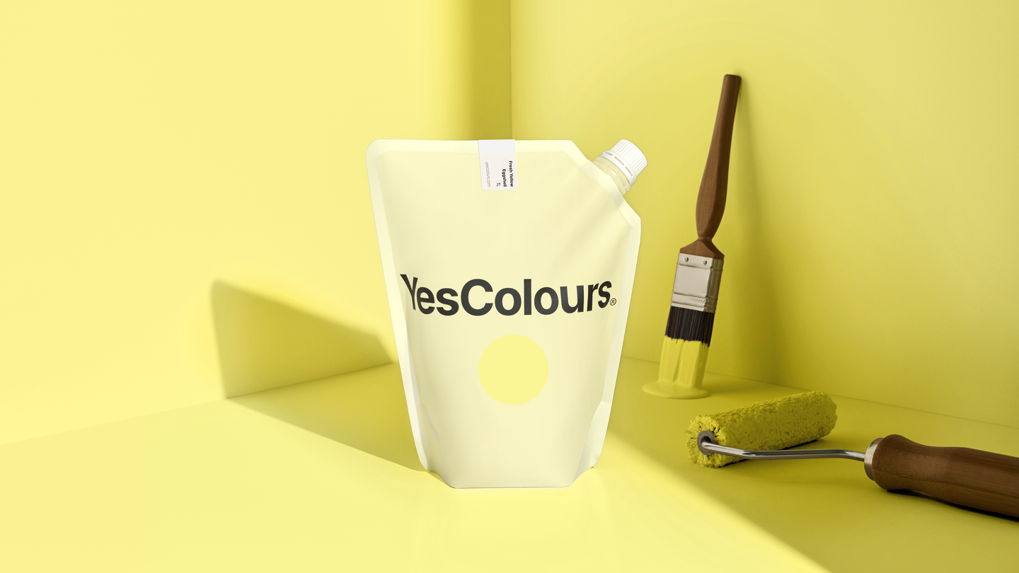 YesColours premium Fresh Yellow eggshell paint Dulux paint, Coat Paint, Lick Paint