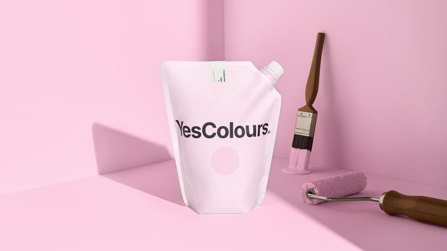 YesColours premium Friendly Pink matt emulsion paint Dulux paint, Coat Paint, Lick Paint