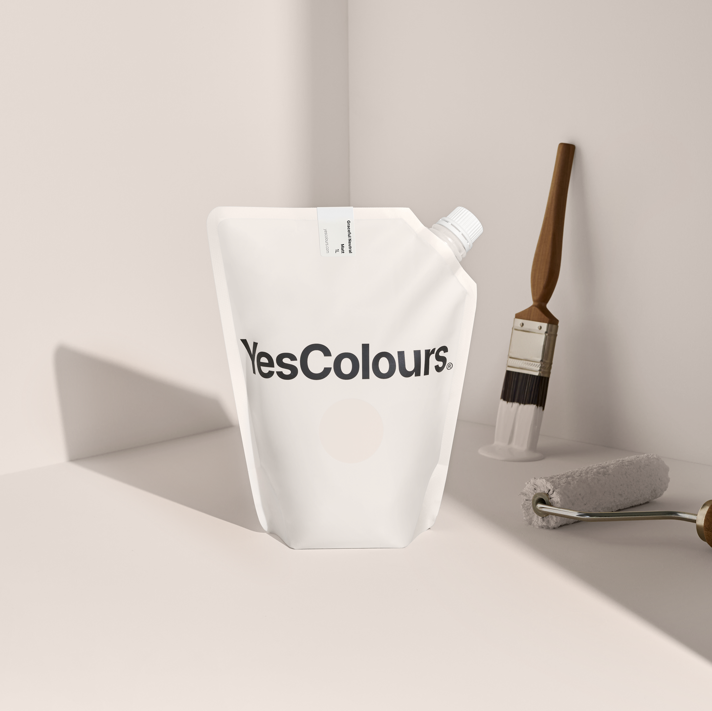 YesColours premium Graceful Neutral matt emulsion paint