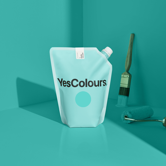 YesColours premium Joyful Aqua eggshell paint