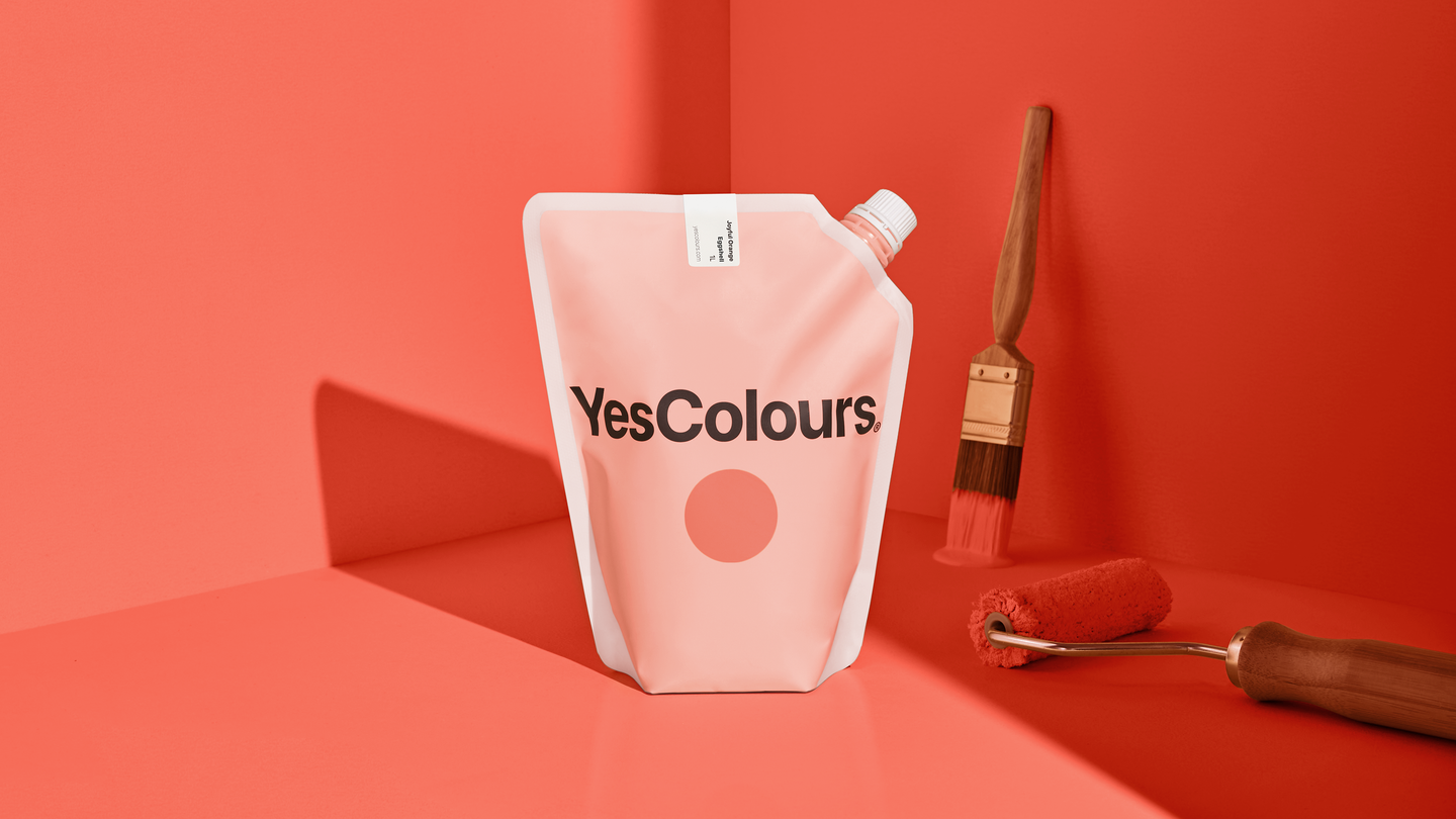 YesColours premium Joyful Orange eggshell paint Dulux, Coat Paint, Lick Paint, Edward Bulmer