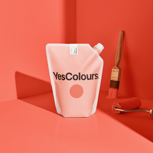 YesColours premium Joyful Orange eggshell paint
