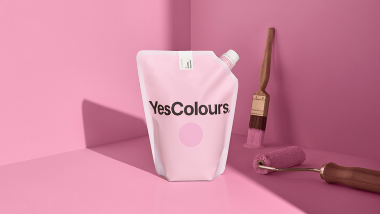 YesColours premium Joyful Pink eggshell paint