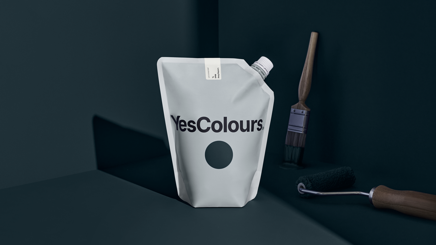 YesColours premium Loving Grey matt emulsion paint Dulux paint, Coat Paint, Lick Paint