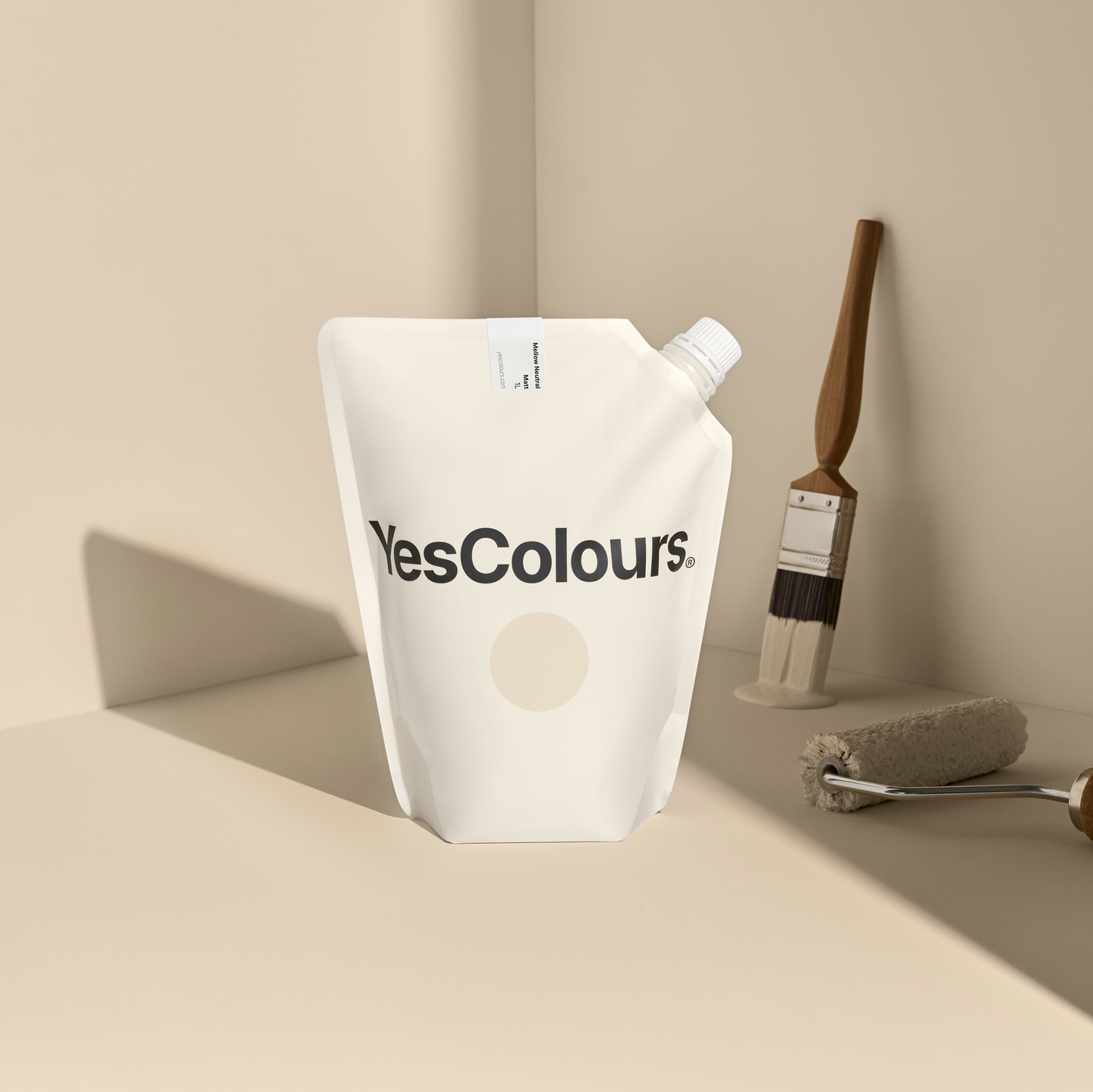 YesColours premium Mellow Neutral matt emulsion paint