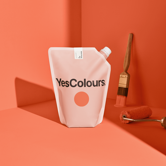 YesColours premium Mellow Orange matt emulsion paint